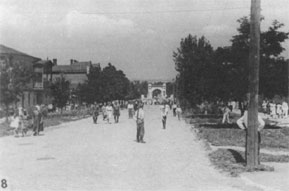 Die zentrale Straße von Taganrog während der deutschen Besatzung, im Sommer 1942