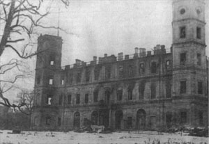 Zerstörung im Gattschina - Palast